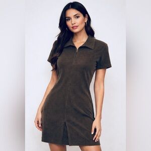Roberto Verino corduroy green dress